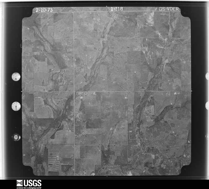 U.S. Geological Survey aerial photograph, 1973-02-20, scale 1:22000