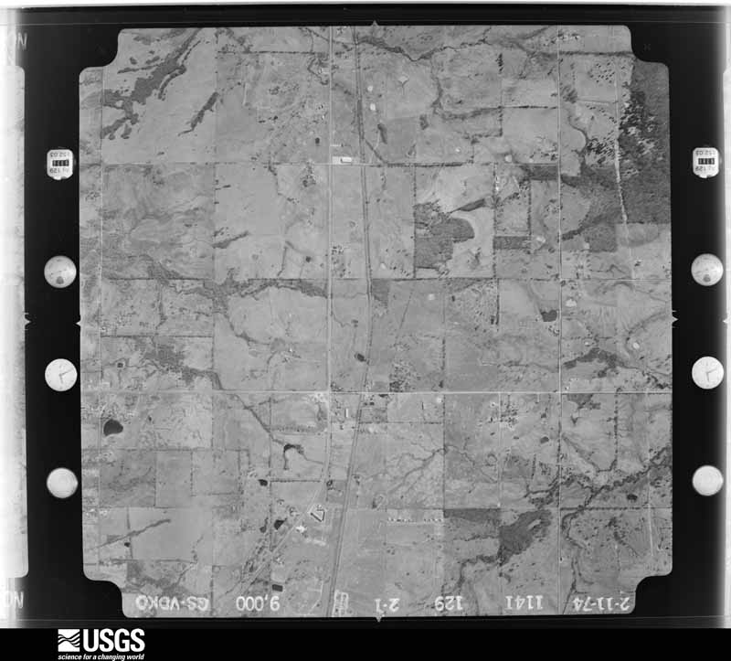 U.S. Geological Survey aerial photograph, 1974-02-11, scale 1:18000
