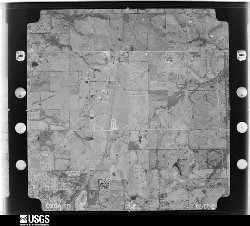 U.S. Geological Survey aerial photograph, 1974-02-11, scale 1:18000
