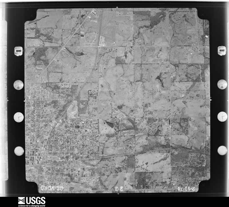 U.S. Geological Survey aerial photograph, 1974-02-11, scale 1:18000