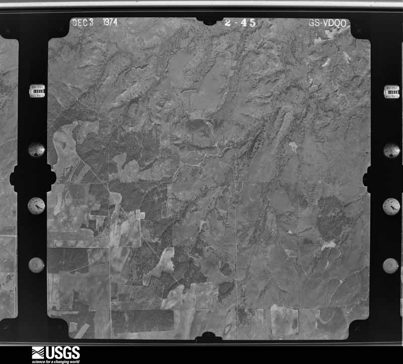 U.S. Geological Survey aerial photograph, 1974-12-01, scale 1:18000