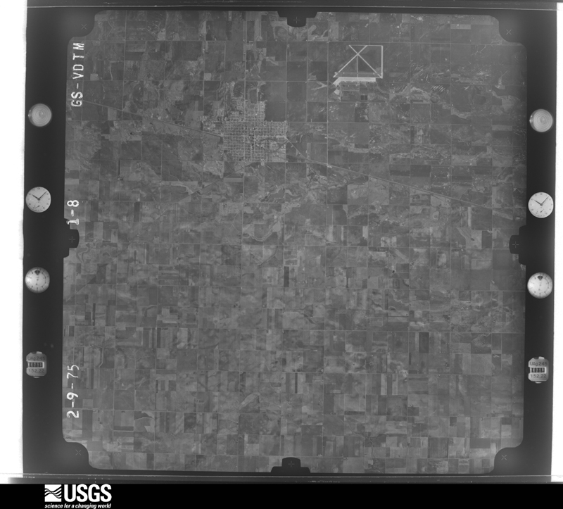 U.S. Geological Survey aerial photograph, 1975-02-09, scale 1:80000