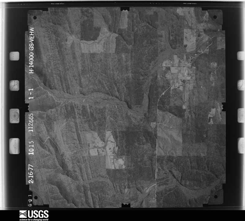 U.S. Geological Survey aerial photograph, 1977-02-16, scale 1:28000