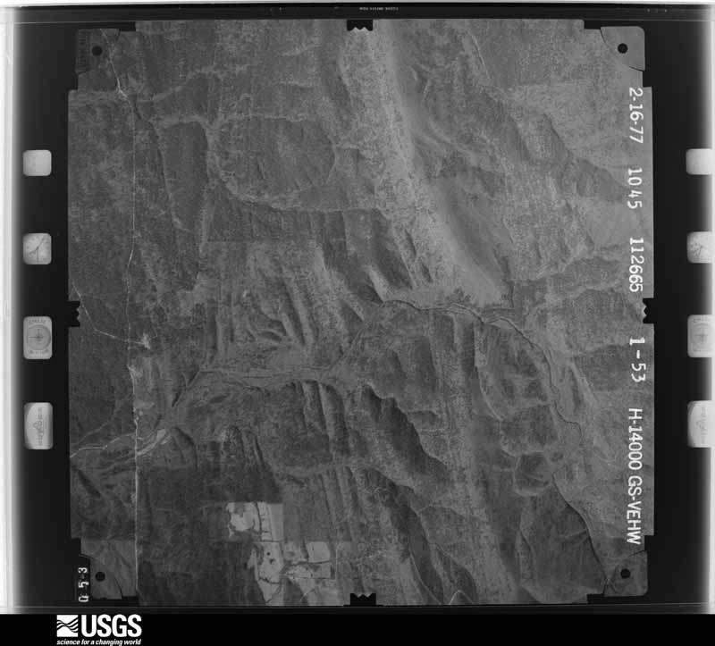 U.S. Geological Survey aerial photograph, 1977-02-16, scale 1:28000
