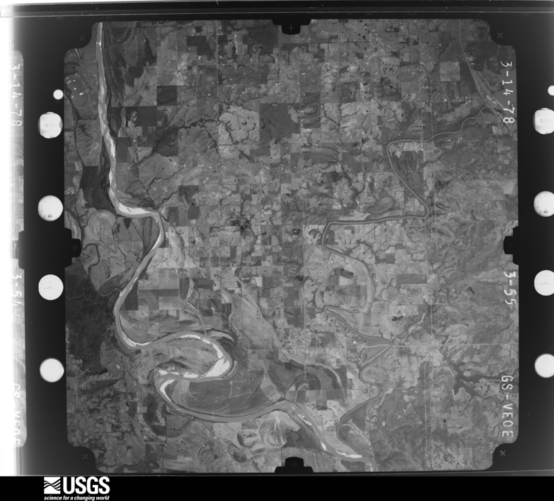 U.S. Geological Survey aerial photograph, 1978-03-14, scale 1:80000