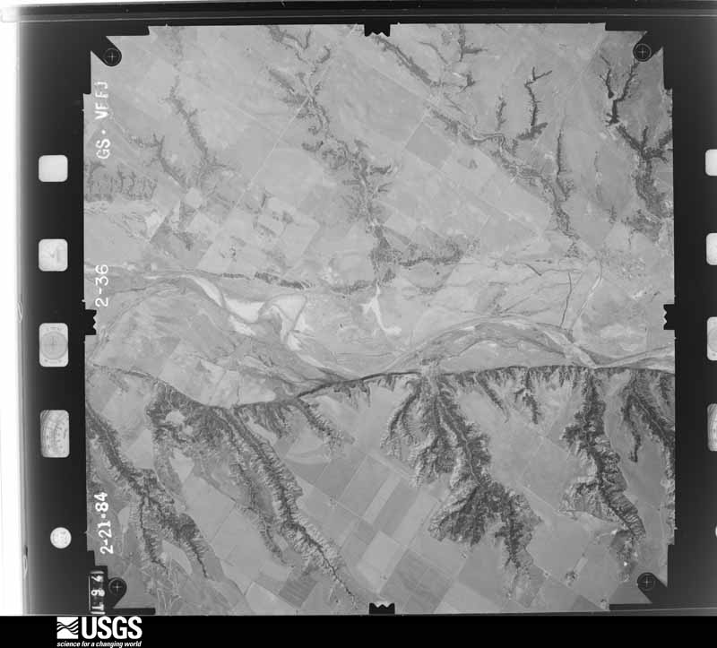 U.S. Geological Survey aerial photograph, 1983-03-11, scale 1:36000