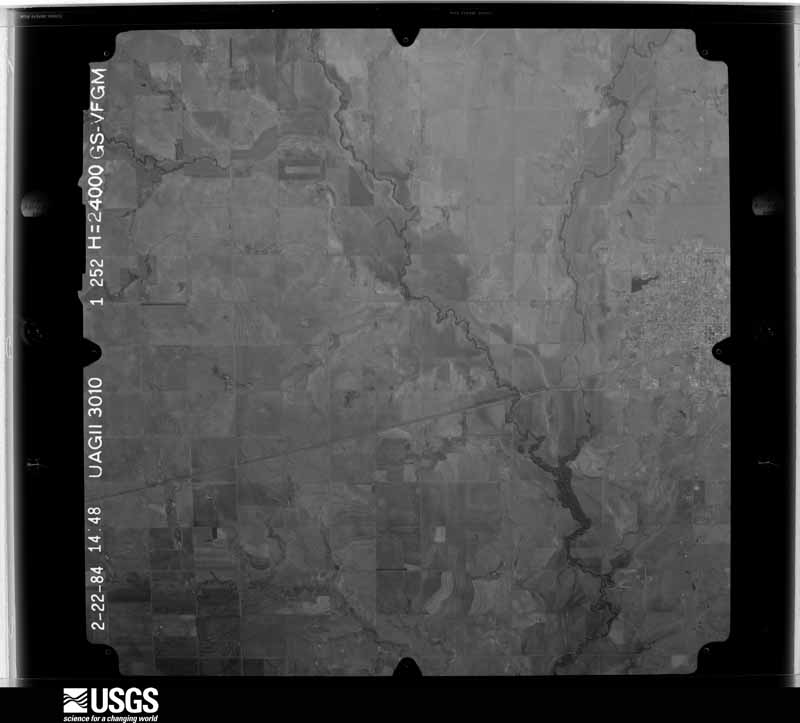 U.S. Geological Survey aerial photograph, 1984-02-22, scale 1:48000