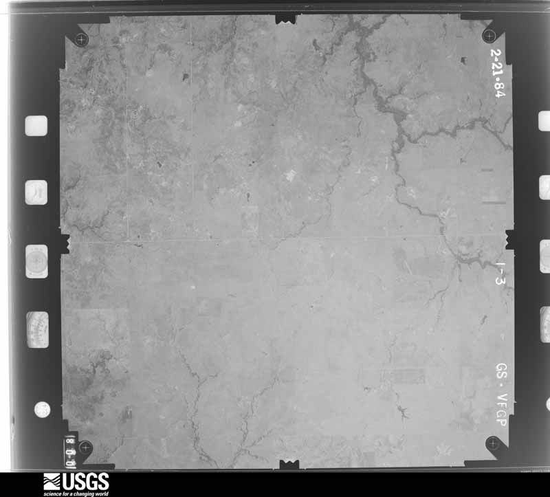 U.S. Geological Survey aerial photograph, 1984-02-01, scale 1:48000