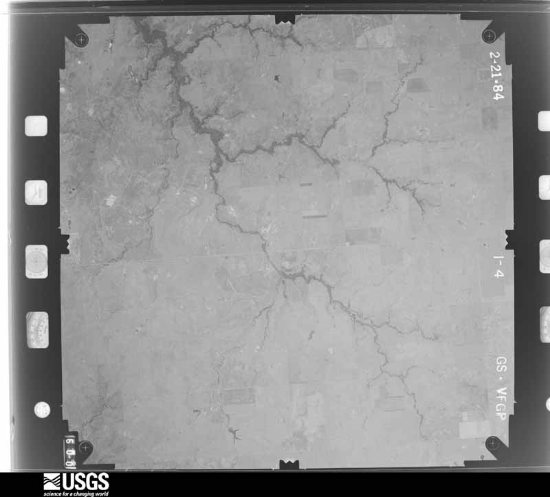 U.S. Geological Survey aerial photograph, 1984-02-01, scale 1:48000