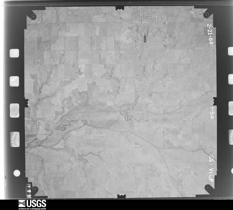 U.S. Geological Survey aerial photograph, 1984-02-01, scale 1:48000