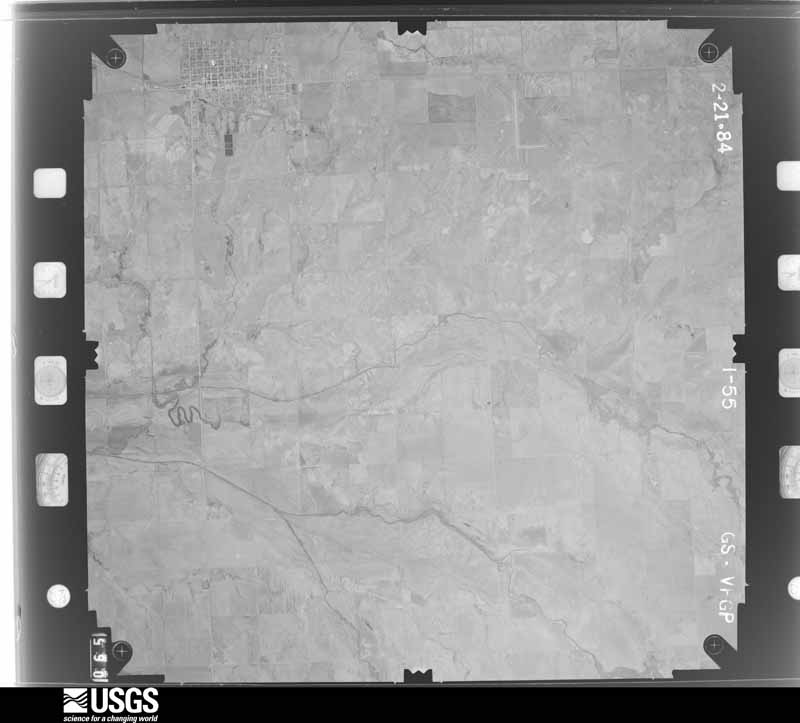 U.S. Geological Survey aerial photograph, 1984-02-01, scale 1:48000