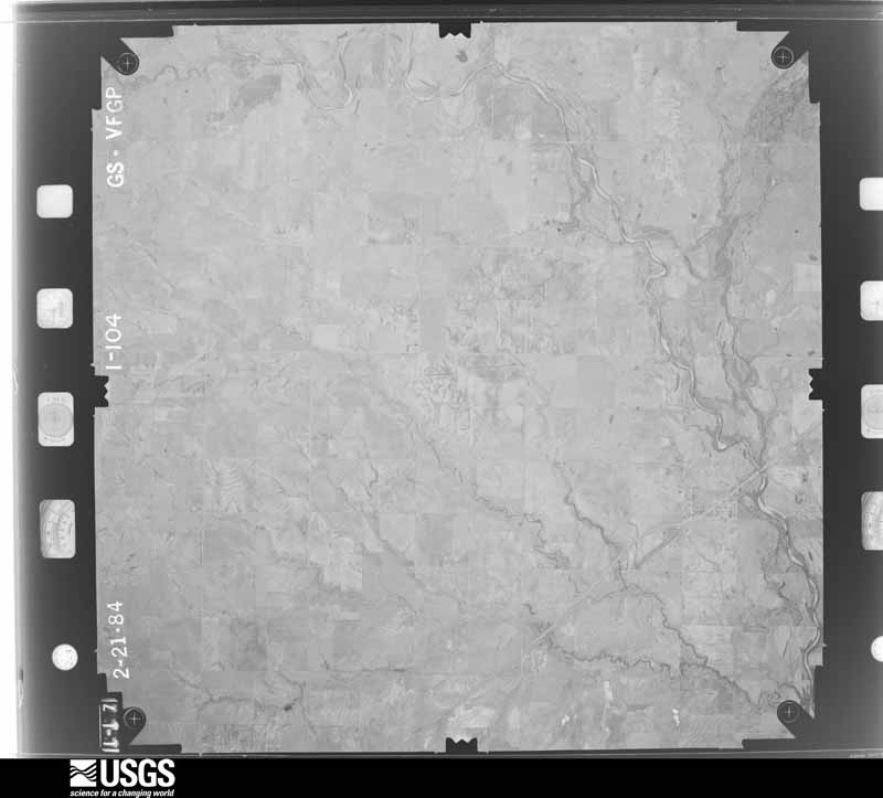 U.S. Geological Survey aerial photograph, 1984-02-01, scale 1:48000