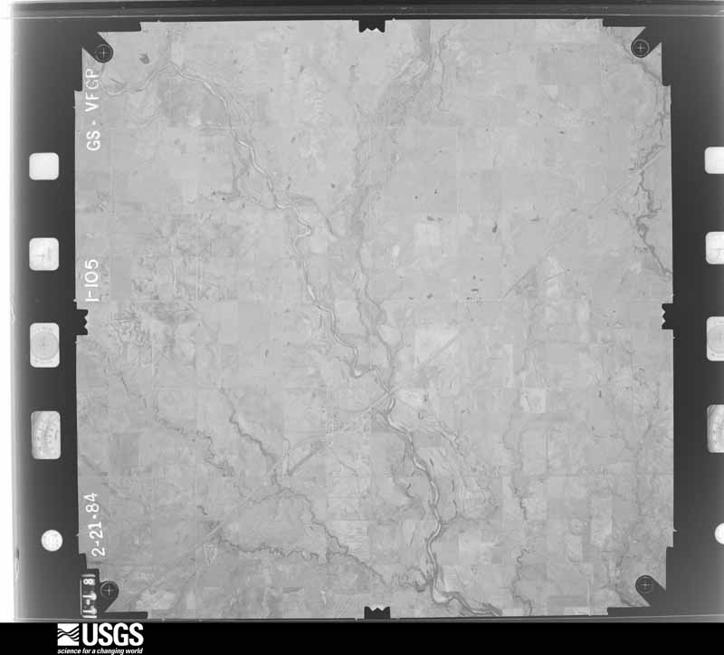 U.S. Geological Survey aerial photograph, 1984-02-01, scale 1:48000