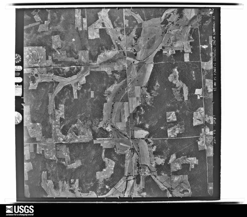 U.S. Geological Survey aerial photograph, 1954-06-25, scale 1:17000