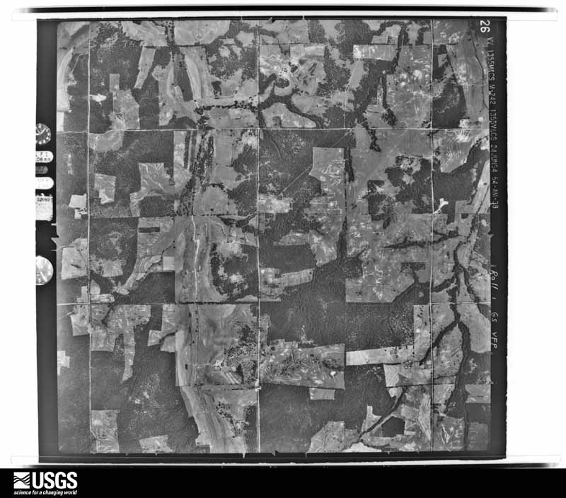 U.S. Geological Survey aerial photograph, 1954-06-25, scale 1:17000