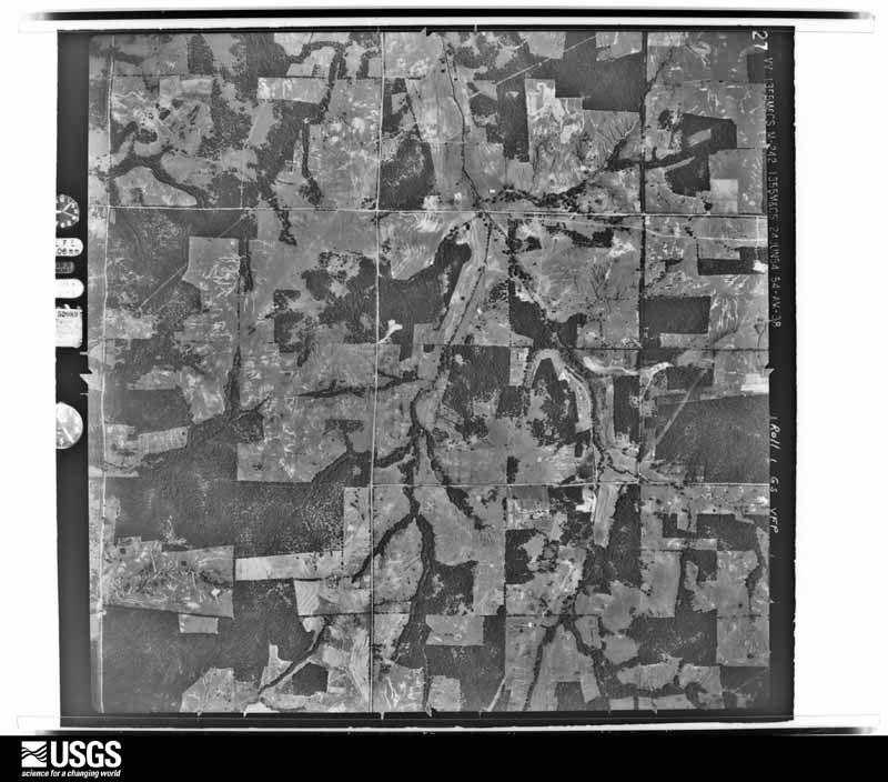U.S. Geological Survey aerial photograph, 1954-06-25, scale 1:17000