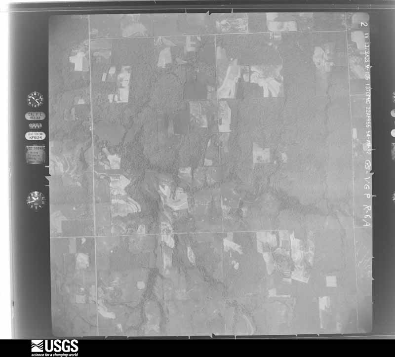 U.S. Geological Survey aerial photograph, 1955-02-20, scale 1:18500