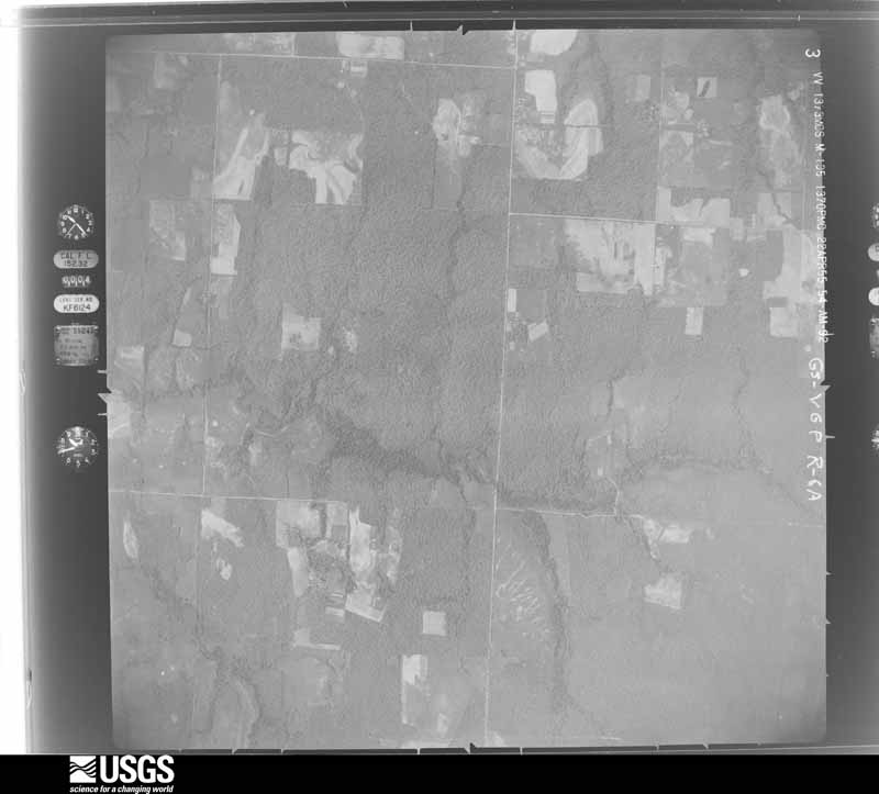 U.S. Geological Survey aerial photograph, 1955-02-20, scale 1:18500