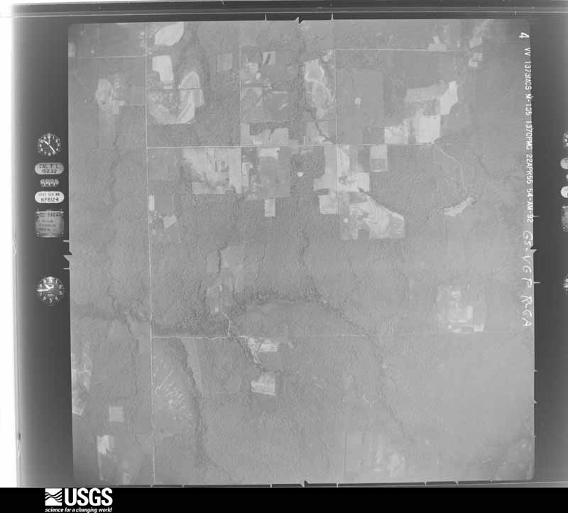 U.S. Geological Survey aerial photograph, 1955-02-20, scale 1:18500