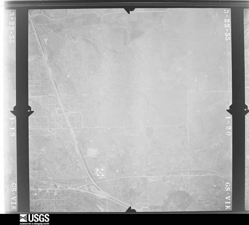 U.S. Geological Survey aerial photograph, 1955-03-01, scale 1:17000