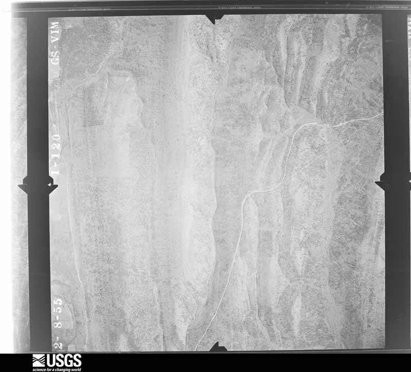 U.S. Geological Survey aerial photograph, 1955-02-08, scale 1:23600