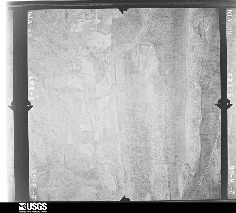 U.S. Geological Survey aerial photograph, 1955-02-08, scale 1:23600