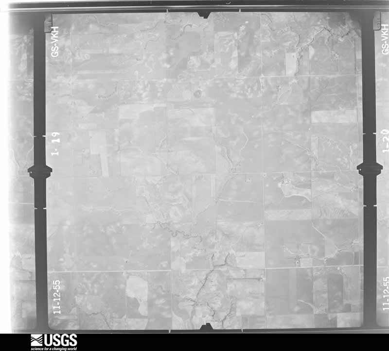 U.S. Geological Survey aerial photograph, 1955-11-28, scale 1:23600