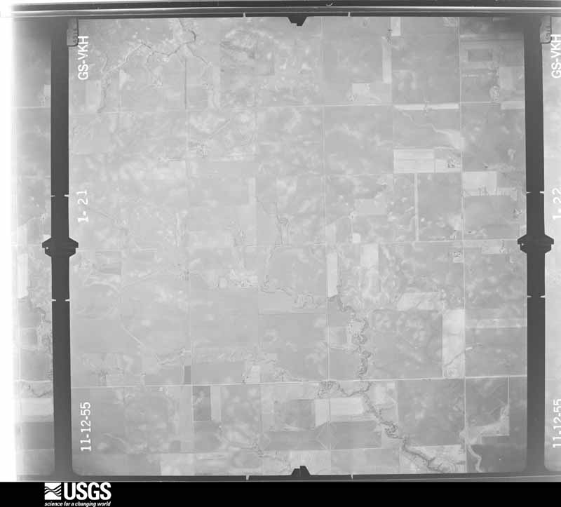 U.S. Geological Survey aerial photograph, 1955-11-28, scale 1:23600