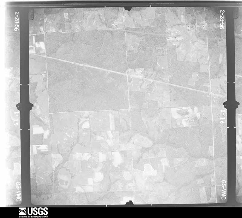 U.S. Geological Survey aerial photograph, 1956-03-04, scale 1:17000