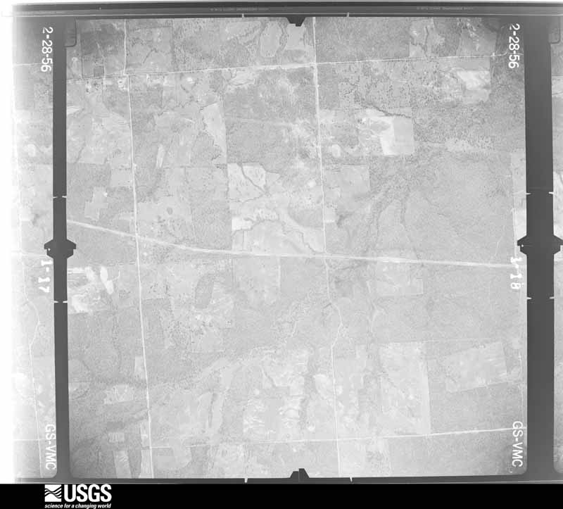 U.S. Geological Survey aerial photograph, 1956-03-04, scale 1:17000