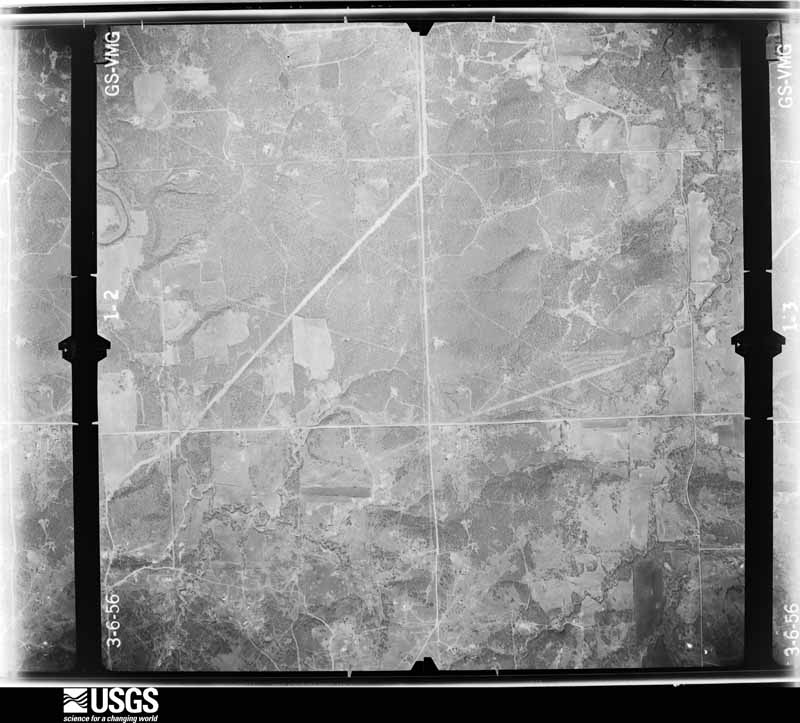 U.S. Geological Survey aerial photograph, 1956-03-01, scale 1:17000
