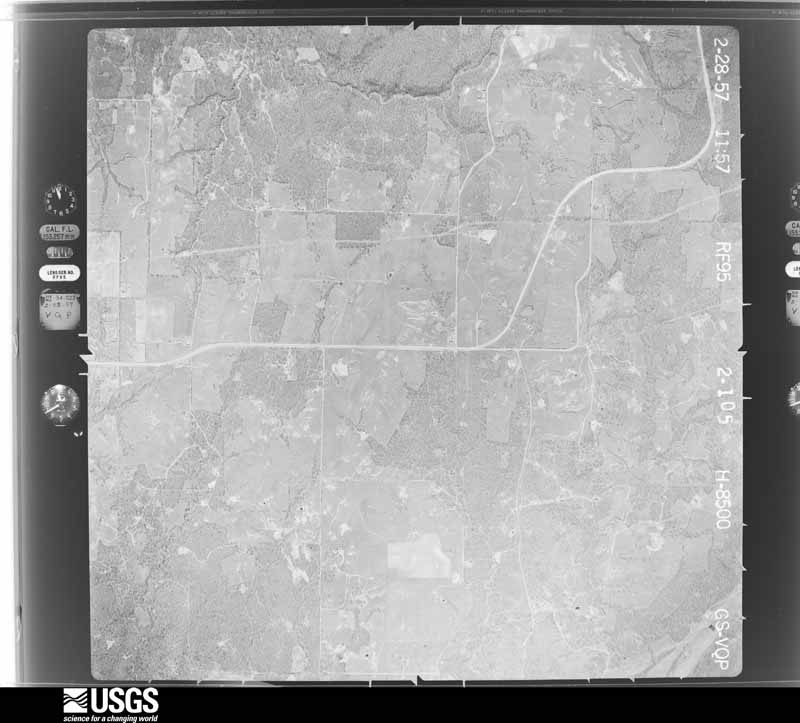 U.S. Geological Survey aerial photograph, 1957-03-01, scale 1:17000