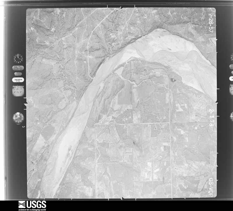U.S. Geological Survey aerial photograph, 1957-03-01, scale 1:17000