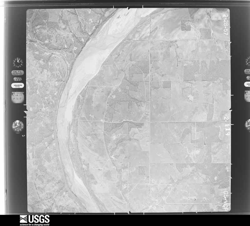 U.S. Geological Survey aerial photograph, 1957-03-01, scale 1:17000