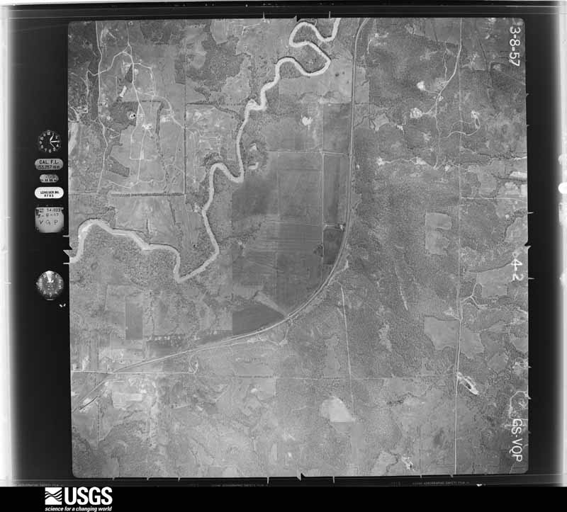 U.S. Geological Survey aerial photograph, 1957-03-01, scale 1:17000