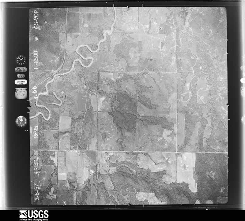 U.S. Geological Survey aerial photograph, 1957-03-01, scale 1:17000