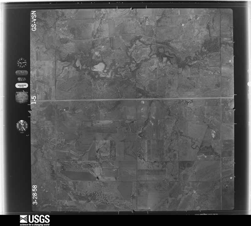 U.S. Geological Survey aerial photograph, 1958-04-12, scale 1:17000