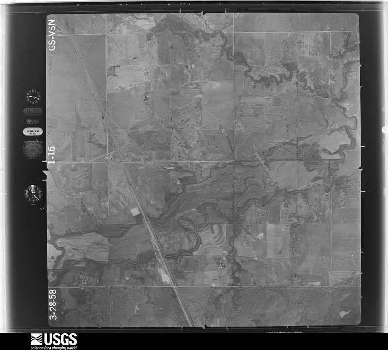 U.S. Geological Survey aerial photograph, 1958-04-12, scale 1:17000