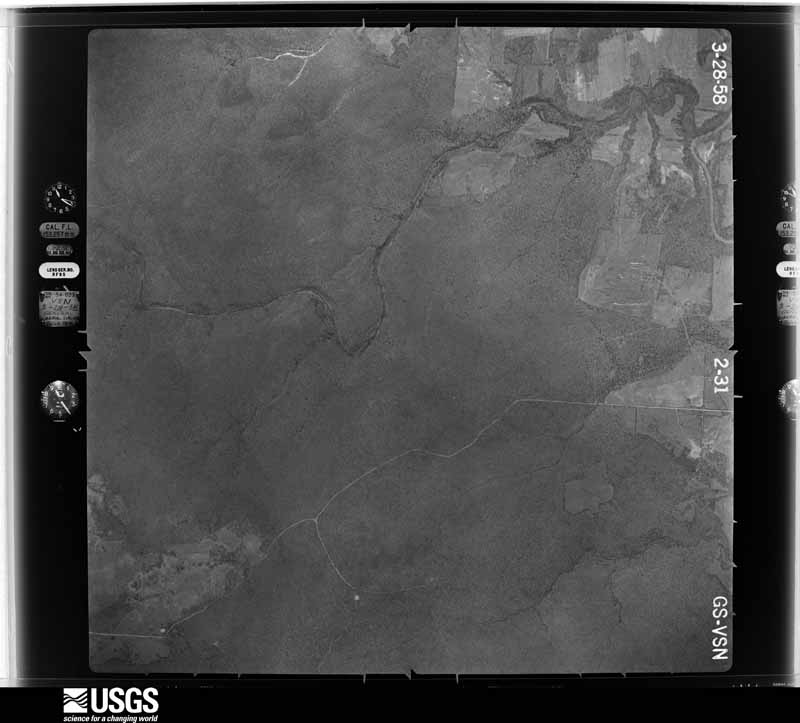 U.S. Geological Survey aerial photograph, 1958-04-12, scale 1:17000
