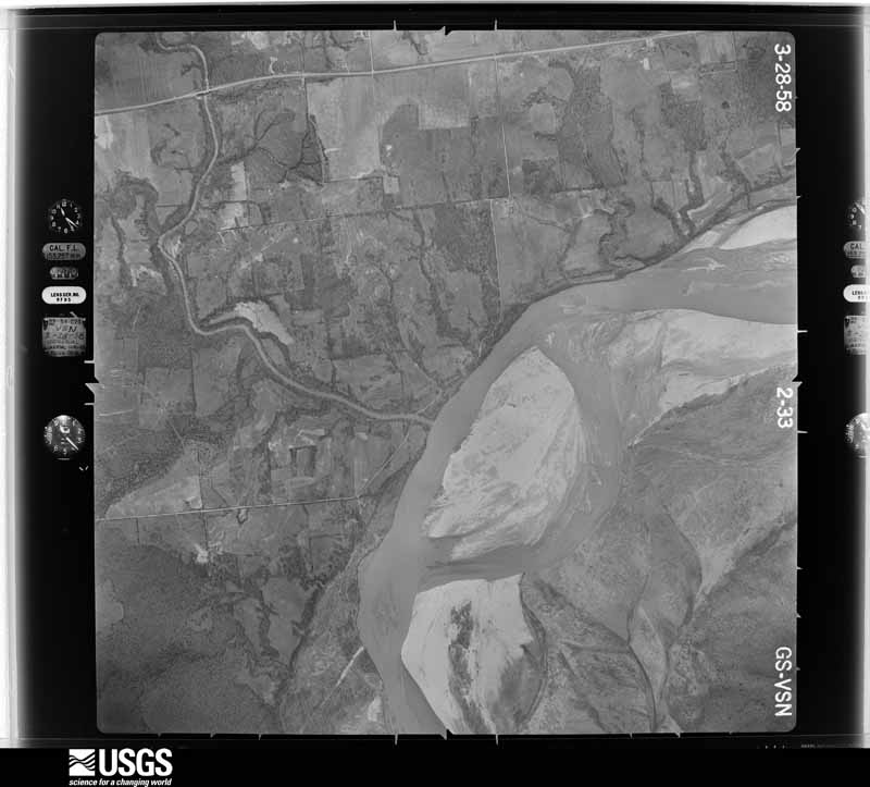 U.S. Geological Survey aerial photograph, 1958-04-12, scale 1:17000