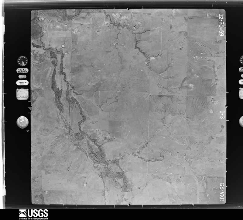 U.S. Geological Survey aerial photograph, 1960-01-20, scale 1:17000