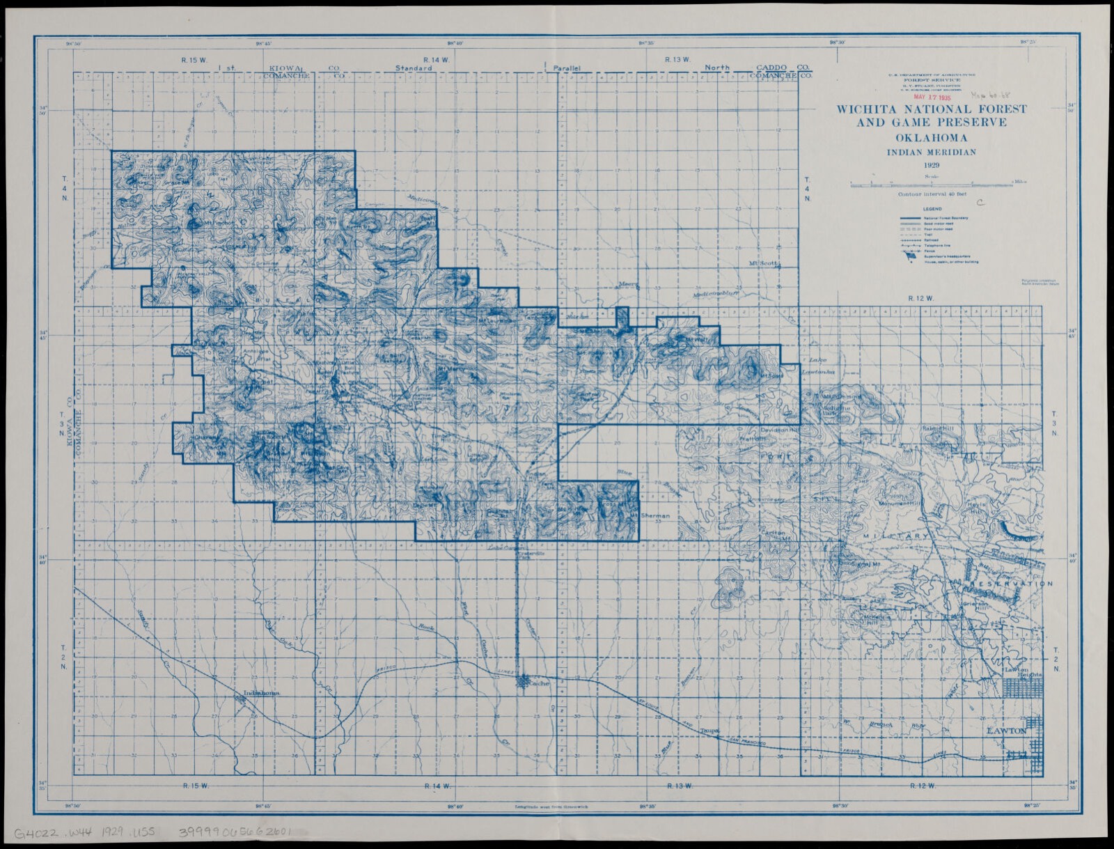 Wichita National Forest and Game Preserve, Oklahoma, Boston Public Library - undated