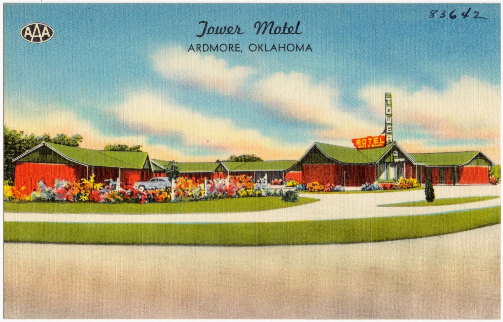 Tower Motel, Ardmore, Oklahoma, Boston Public Library - undated
