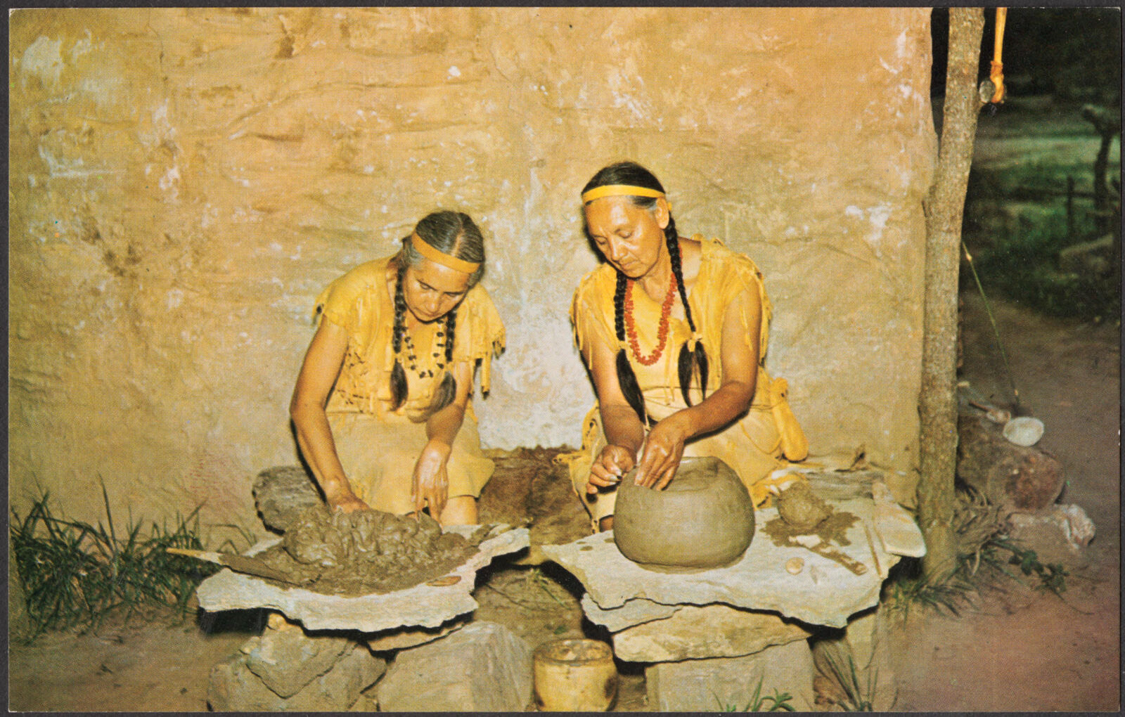 Pottery making at Tsa-la-gi, Boston Public Library - undated