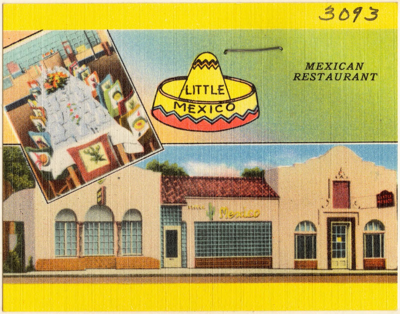 Little Mexico, Mexican restaurant, Boston Public Library - undated