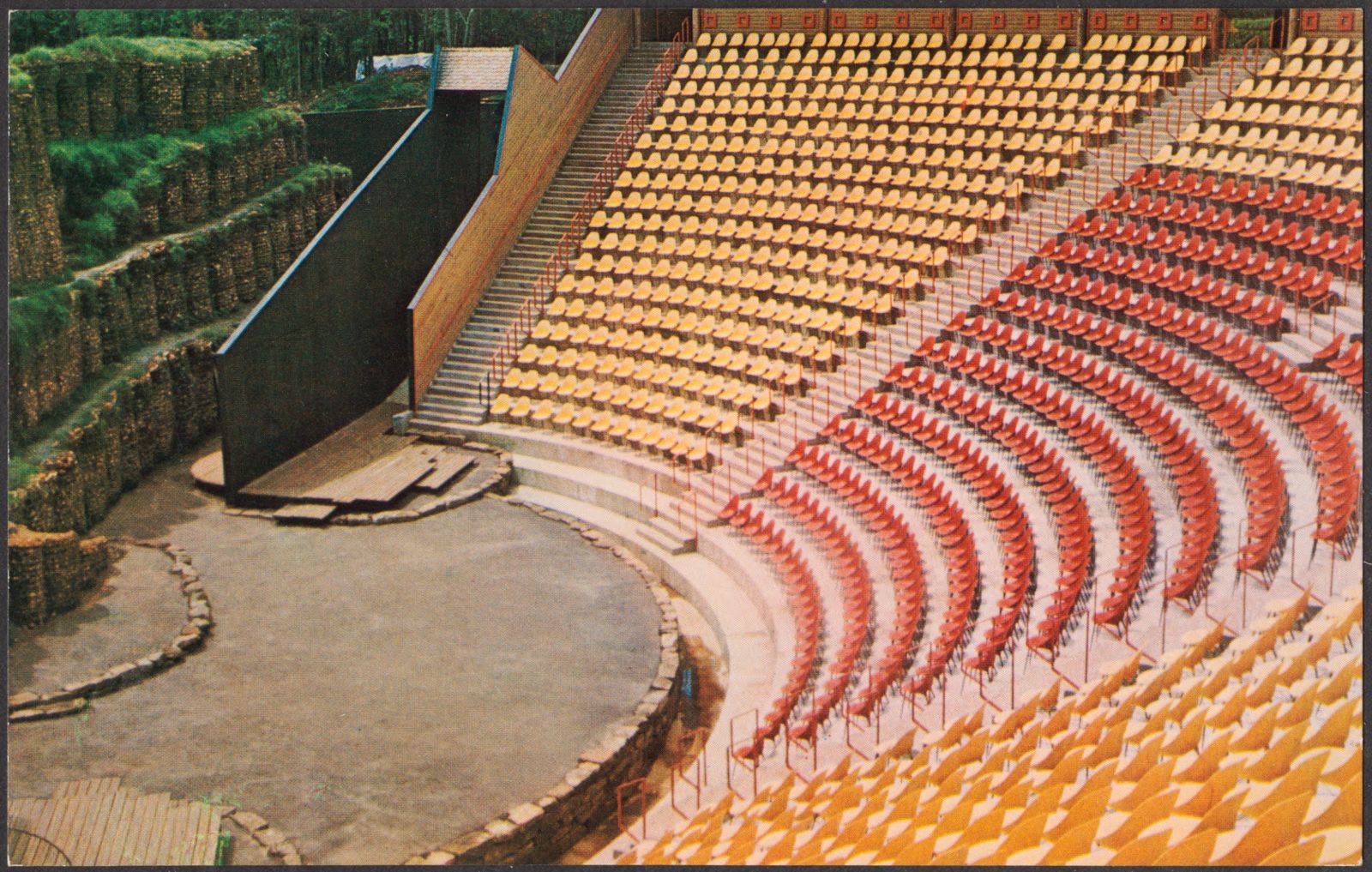 Seating area, theatre at Tsa-la-gi, Boston Public Library - undated