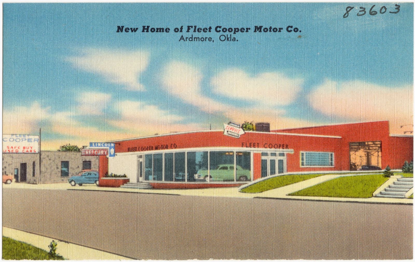 New Home of Fleet Cooper Motor Co., Ardmore, Okla., Boston Public Library - undated