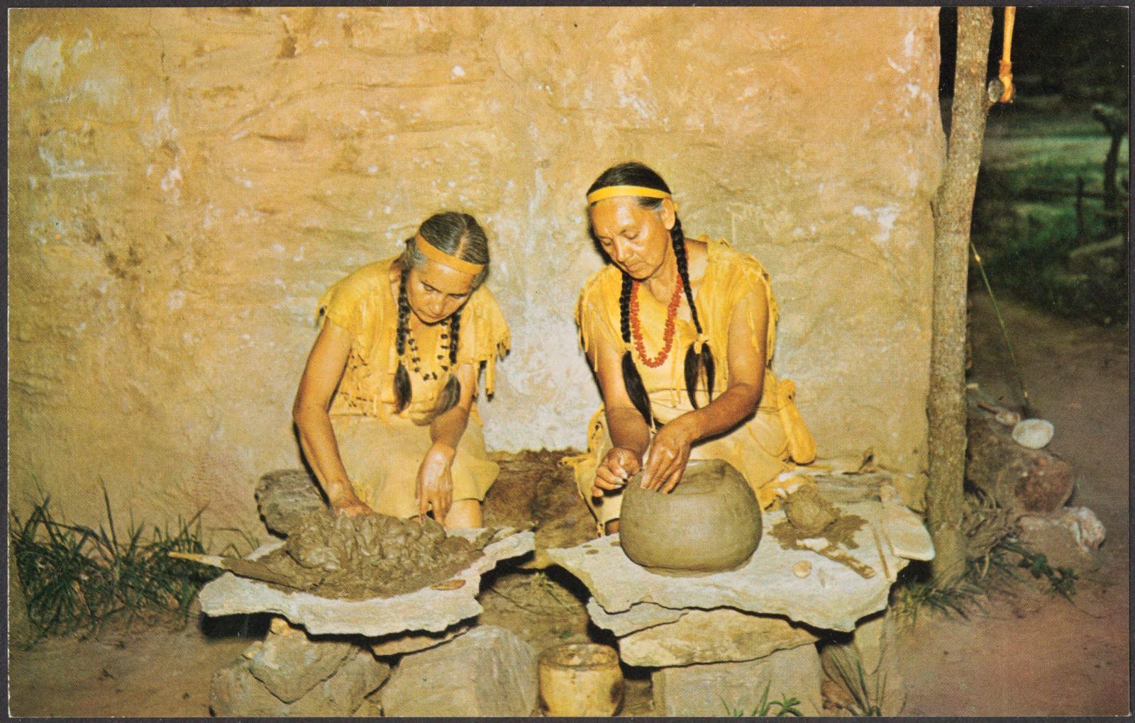 Pottery making at Tsa-la-gi, Boston Public Library - undated
