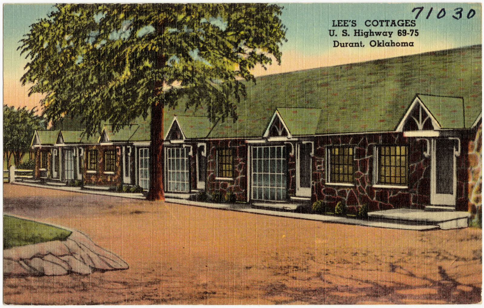 Lee's Cottages, U.S. Highway 69 - 75, Durant, Oklahoma, Boston Public Library - undated