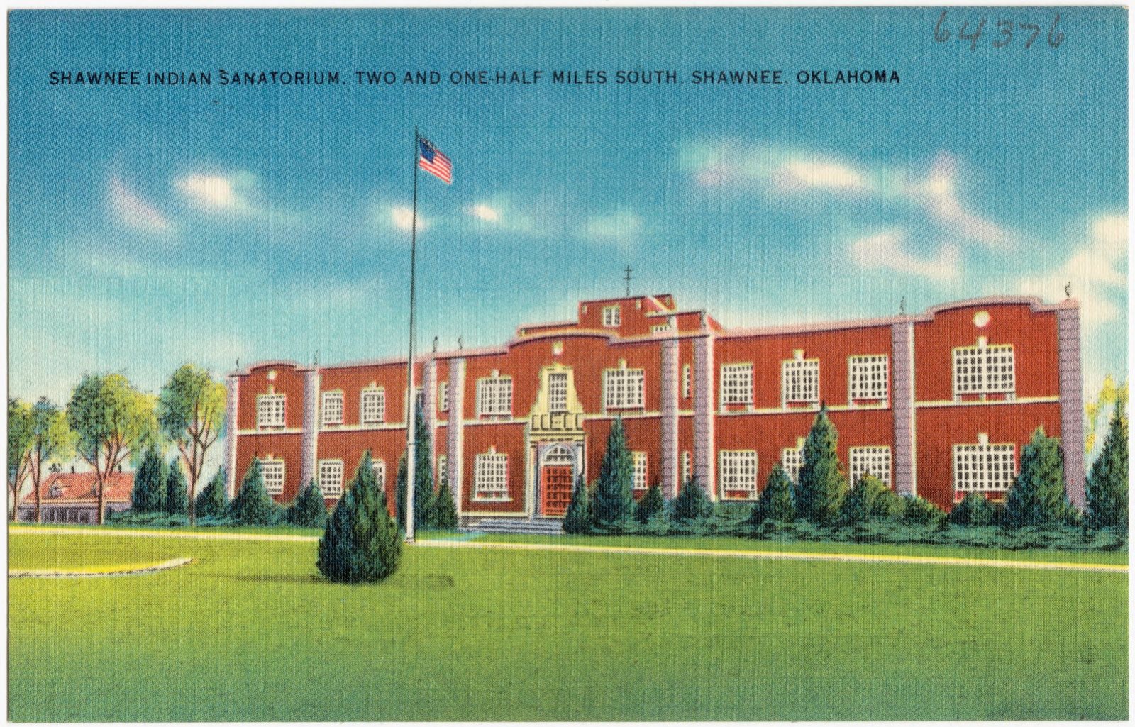 Shawnee Indian Sanatorium, two and one-half miles south, Shawnee, Oklahoma, Boston Public Library - undated